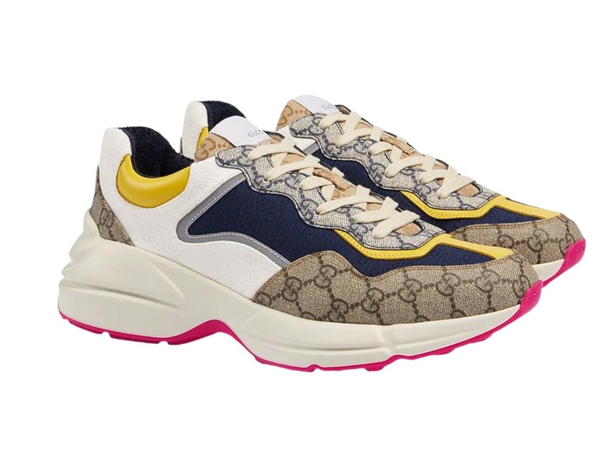 gucci rhyton leather sneaker with tiger