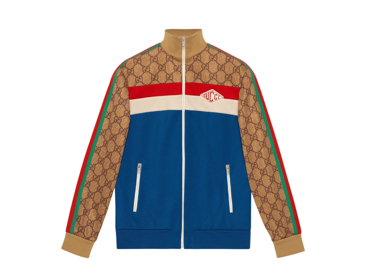 Gucci blue hotsell and red jacket