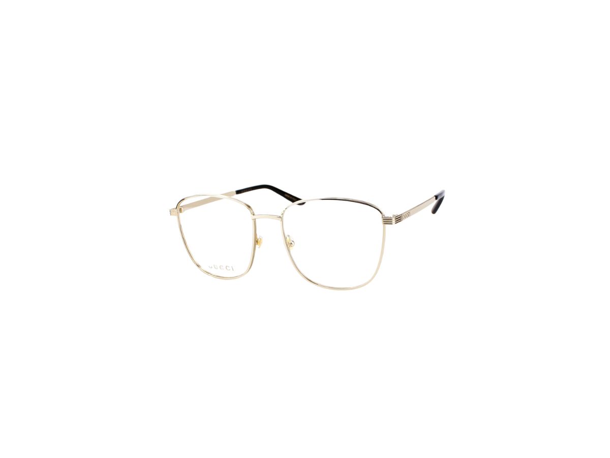 Gucci GG0804O Glasses In Gold Metal Frame With Demo Lens
