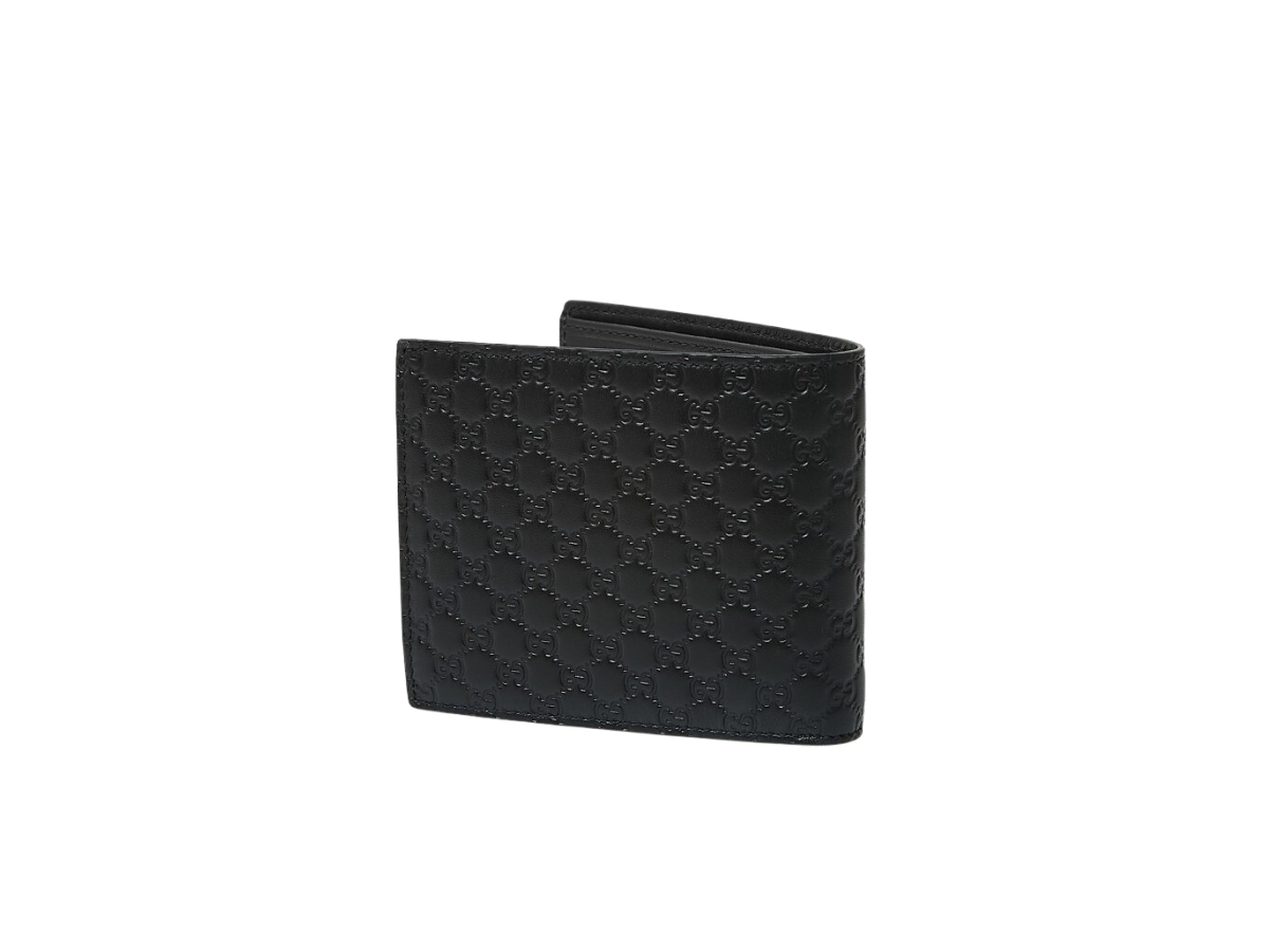 SASOM | bags Gucci Guccissima Bi-fold Wallet In Monogram Black Check ...