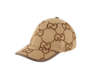 Buy Gucci Jumbo GG Canvas Baseball Hat In Camel And Ebony Jumbo Gg Canvas With Brown Leather Trim at Sasom – Authentic and Ready to Ship