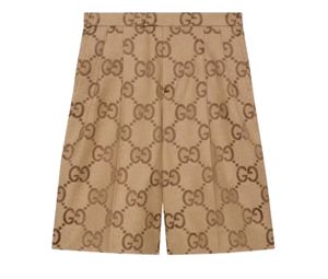 Buy Gucci Jumbo GG Canvas Shorts In Beige And Ebony Jumbo GG Canvas at Sasom – Authentic and Ready to Ship