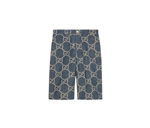 Buy Gucci Jumbo GG Denim Shorts In Blue And Ivory Jumbo GG Jacquard Denim at Sasom – Authentic and Ready to Ship