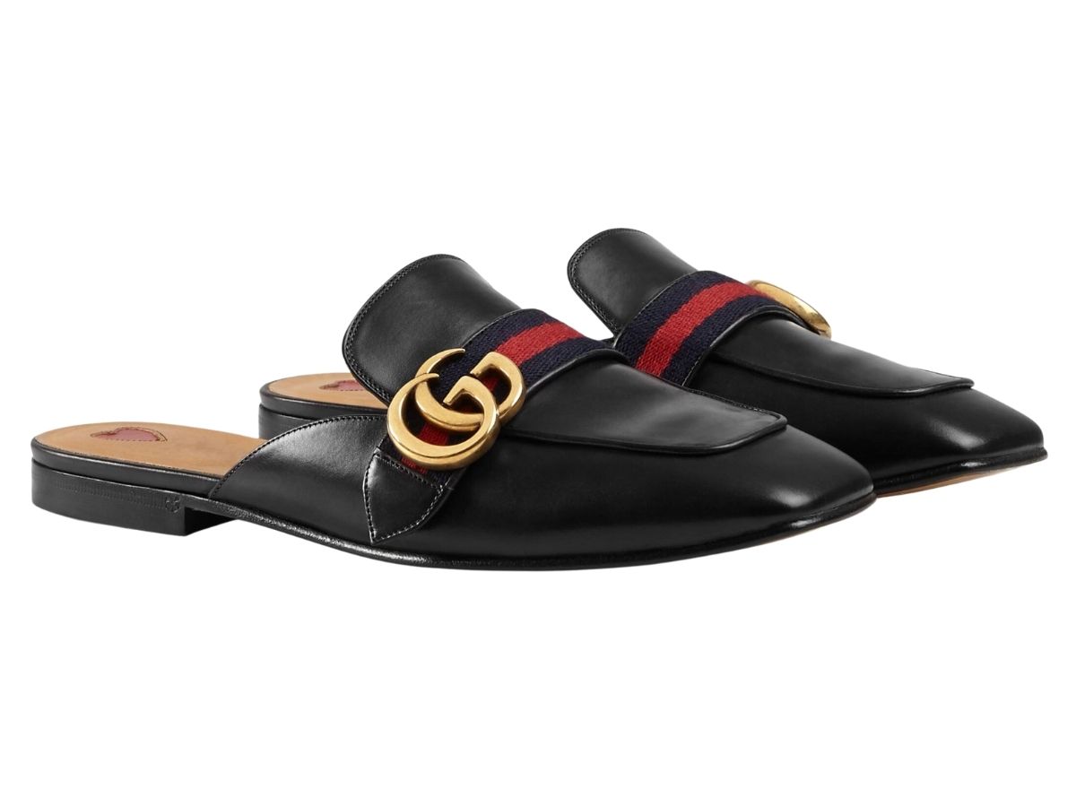 SASOM | shoes GUCCI Ladies Black Leather Slippers Check the latest ...