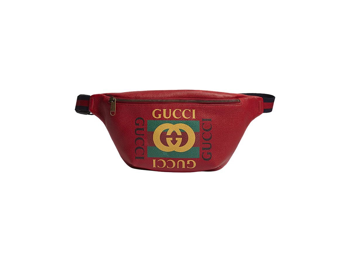 Gucci Logo Belt Bag Hibiscus Red