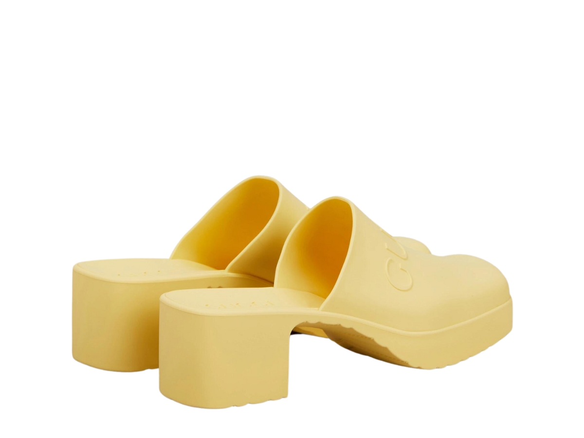 Yellow gucci rubber discount sandals