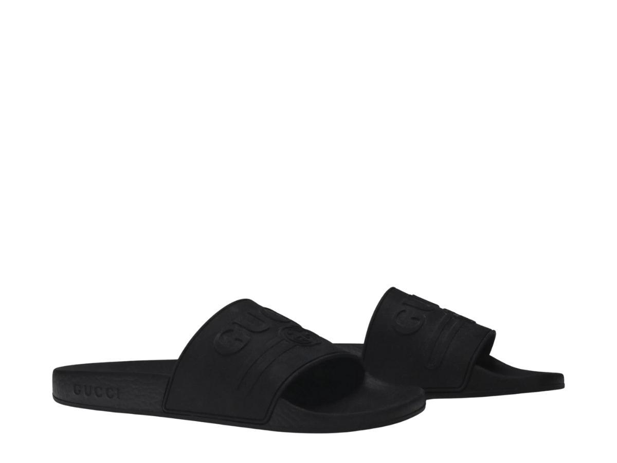 SASOM | shoes Gucci Logo Rubber Slide Black (W) Check the latest price now!
