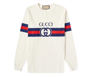 Buy Gucci Long Sleeve New Logo Tee White at Sasom – Authentic and Ready to Ship