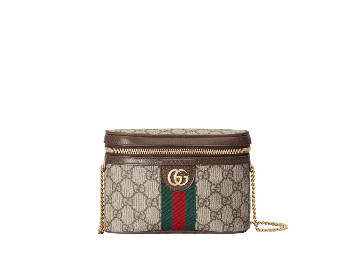 GUCCI Ophidia GG Supreme Canvas Web Belt Bag Brown