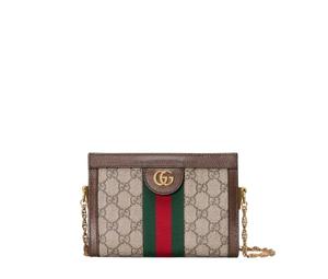 Gucci Ophidia GG Mini Shoulder Bag Beige Ebony GG Supreme canvas