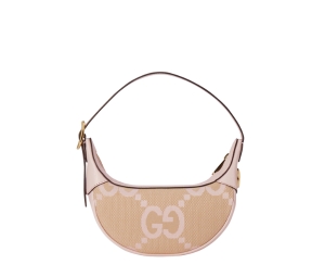 Gucci Ophidia Jumbo GG Mini Bag Camel/Light Pink in Canvas with