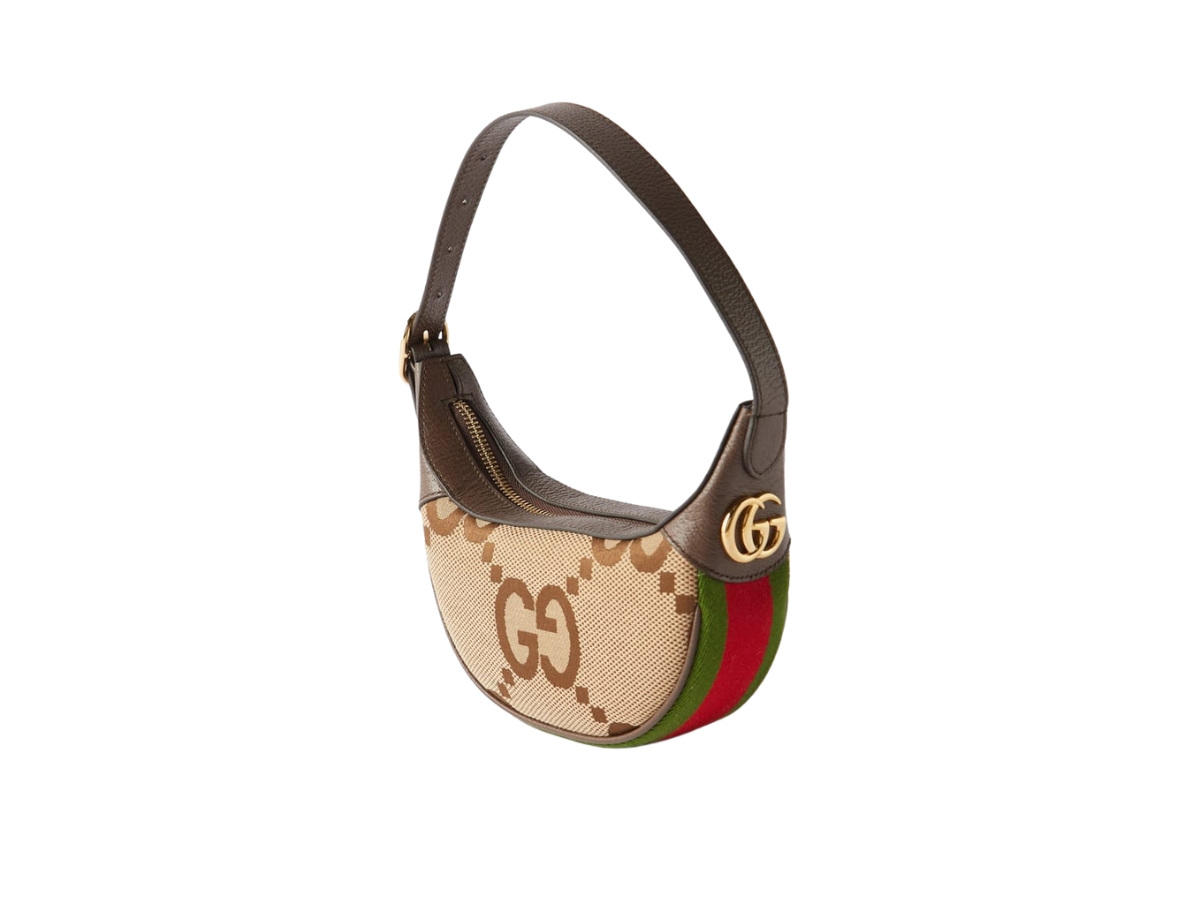 Gucci Messenger Bag with Jumbo GG Camel/Ebony in Canvas with Gold