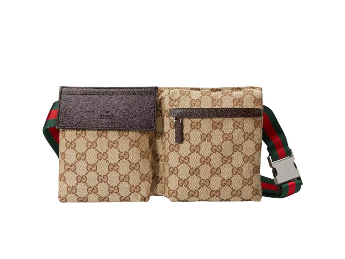 SASOM  Gucci Original GG Canvas Belt Bag Beige Ebony
