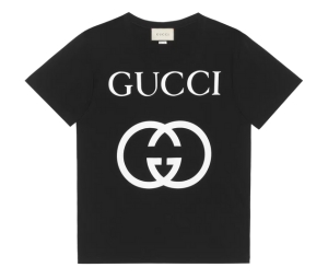 Gucci Oversize T-Shirt With Interlocking G Black