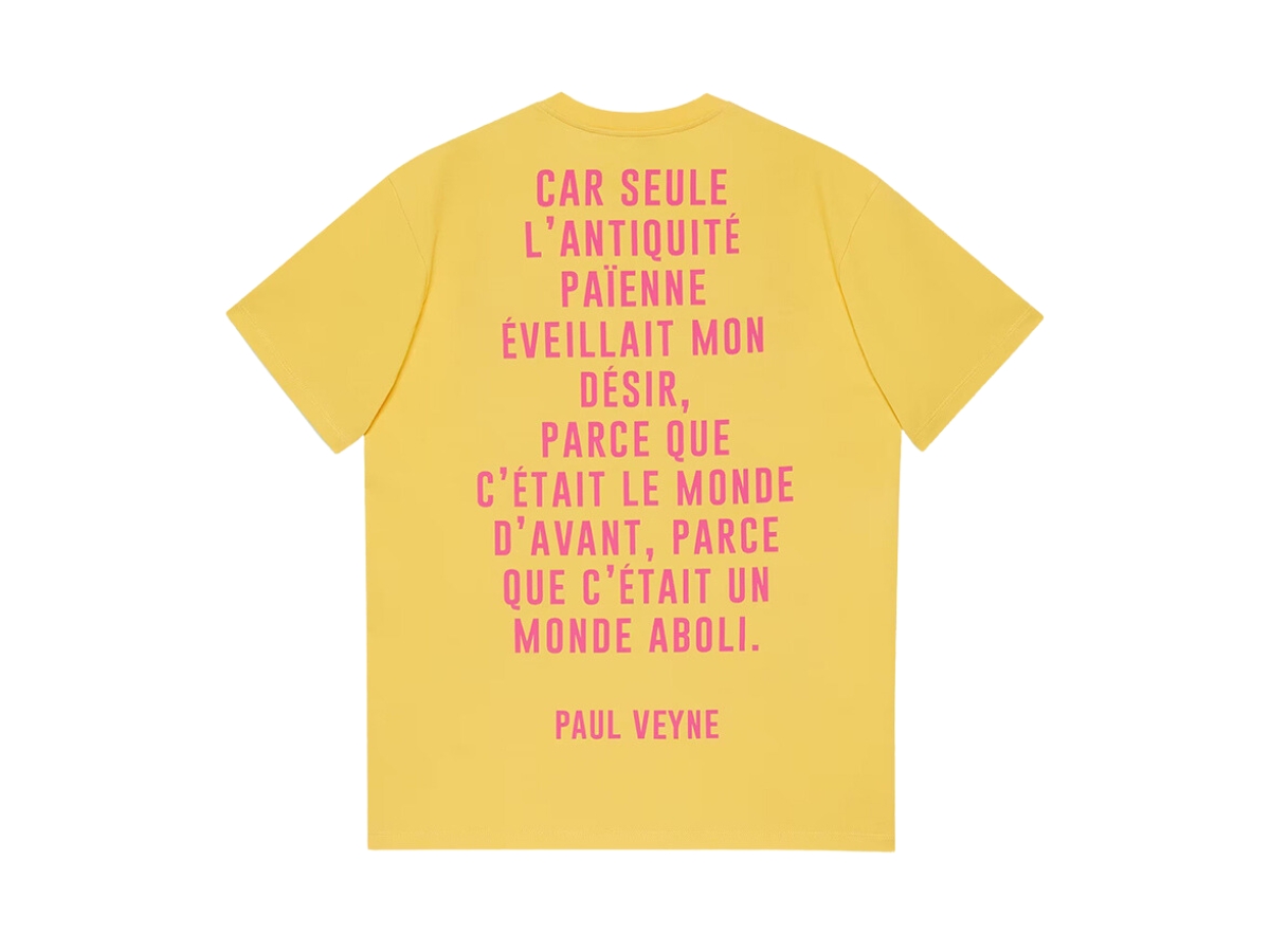 Gucci Rock Hudson Cotton T-Shirt In Yellow Cotton Jersey With Pink