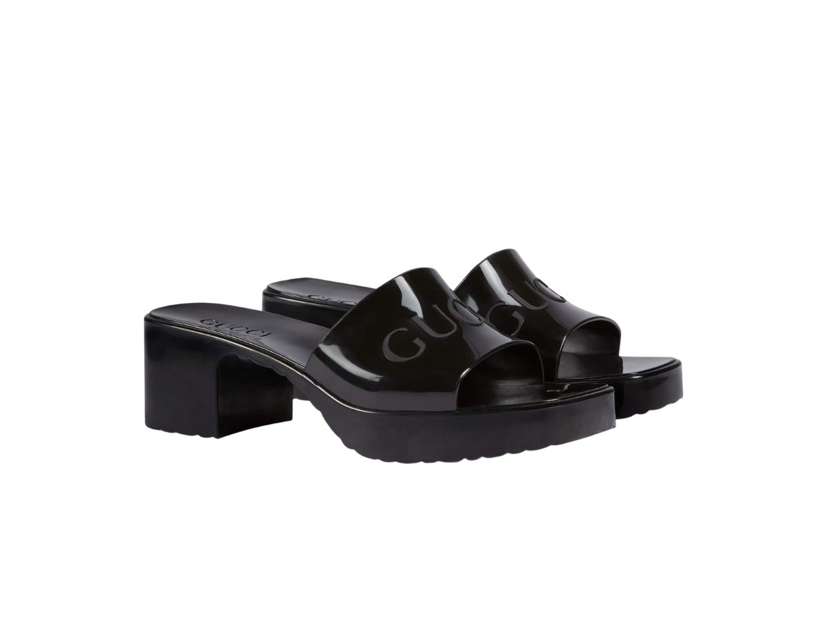 Gucci Gucci Logo Rubber Slide Sandals in Clear | Grailed