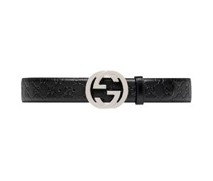 Gucci Signature Leather Belt Black