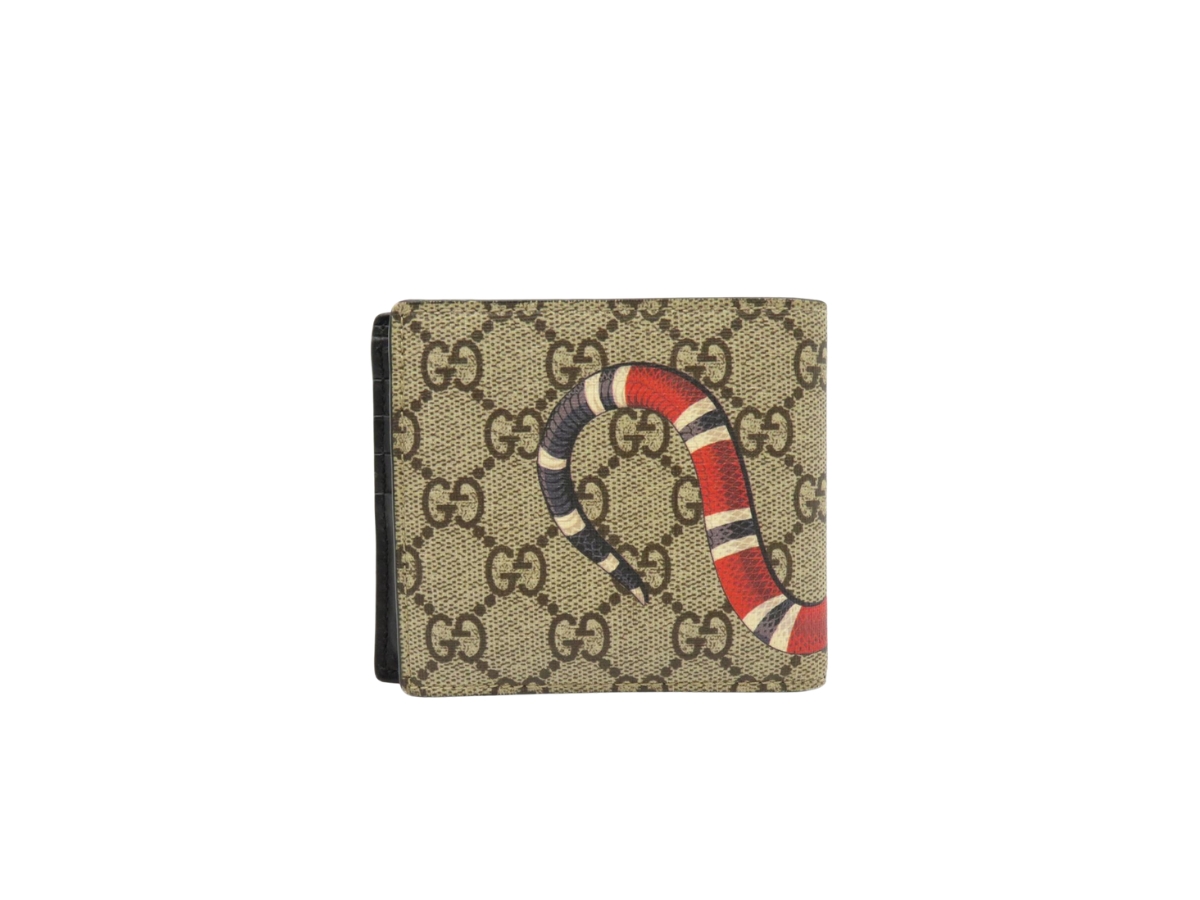 Gucci Snake Print GG Supreme Wallet