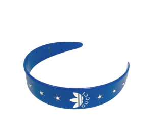 Buy Gucci x adidas headband hair logo stone studs blue at Sasom – Authentic and Ready to Ship