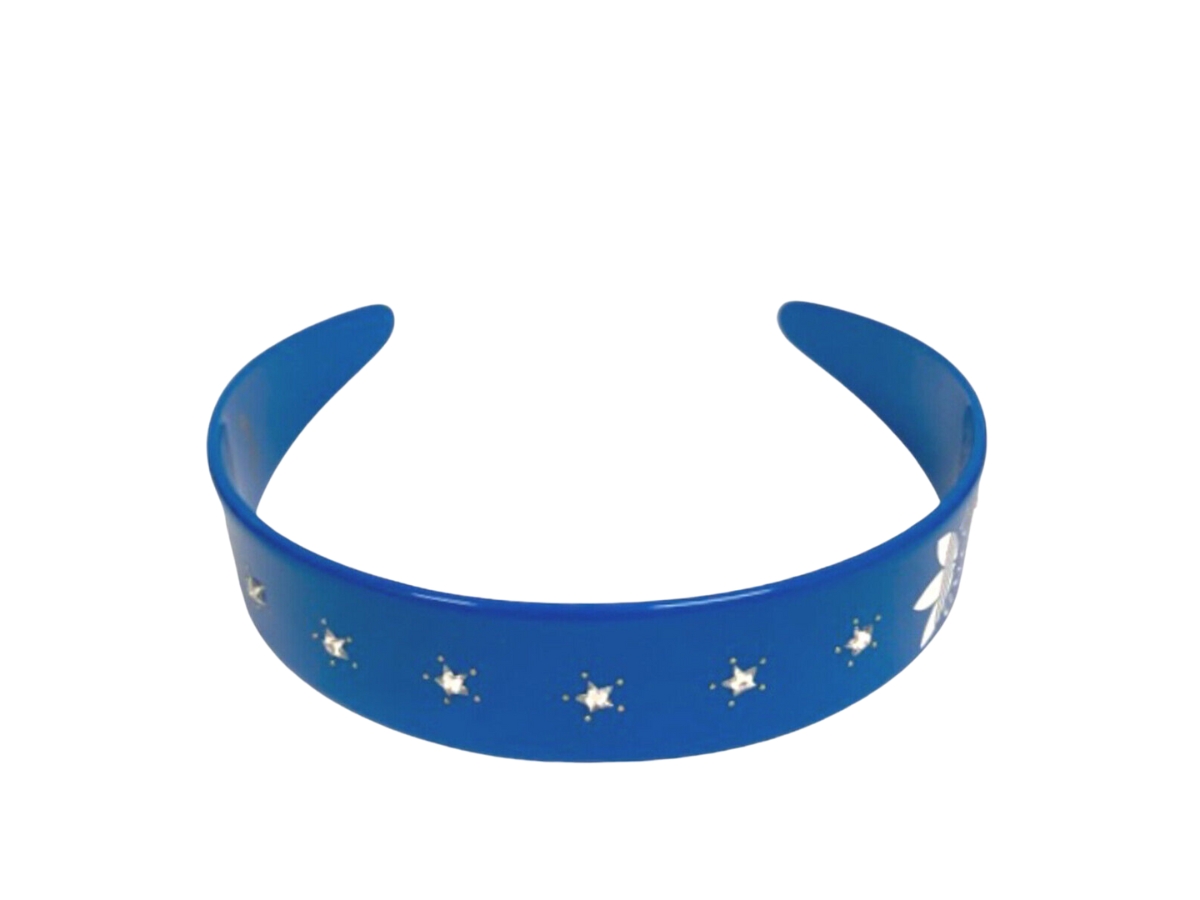 Gucci x adidas headband hair logo stone studs blue