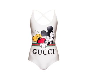Gucci x Disney Mickey Mouse One-Piece Swimsuit White