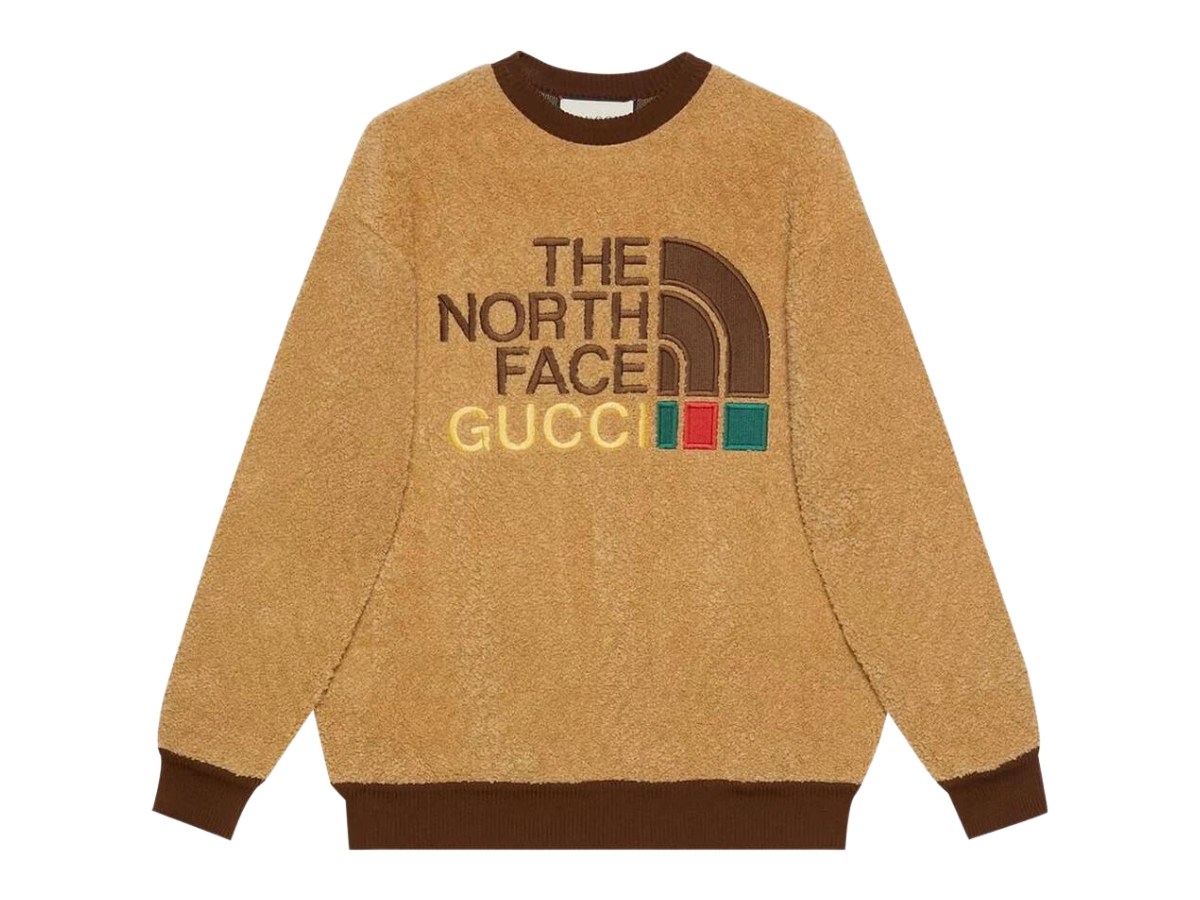 Gucci x The North Face Faux Fur Sweatshirt Brown | ของแท้