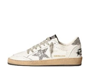 Buy Golden Goose Ball Star Low Top Sneakers - White/Silver at Sasom – Authentic and Ready to Ship