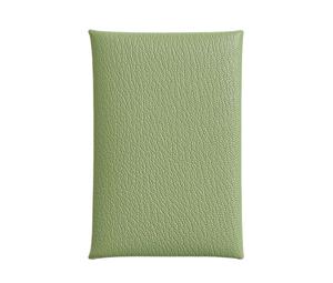 Buy Hermes Calvi Chevre Mysore Goatskin Wallet Coin Purse Card Holder Women's Prickly Acacia Green With Caramel at Sasom – Authentic and Ready to Ship