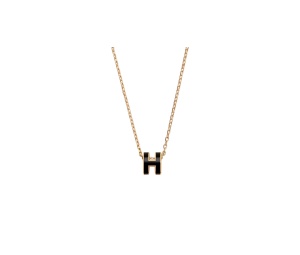 Buy Hermes Mini Pop H Pendant In Lacquered Metal With Yellow Gold Plated Hardware Noir at Sasom – Authentic and Ready to Ship