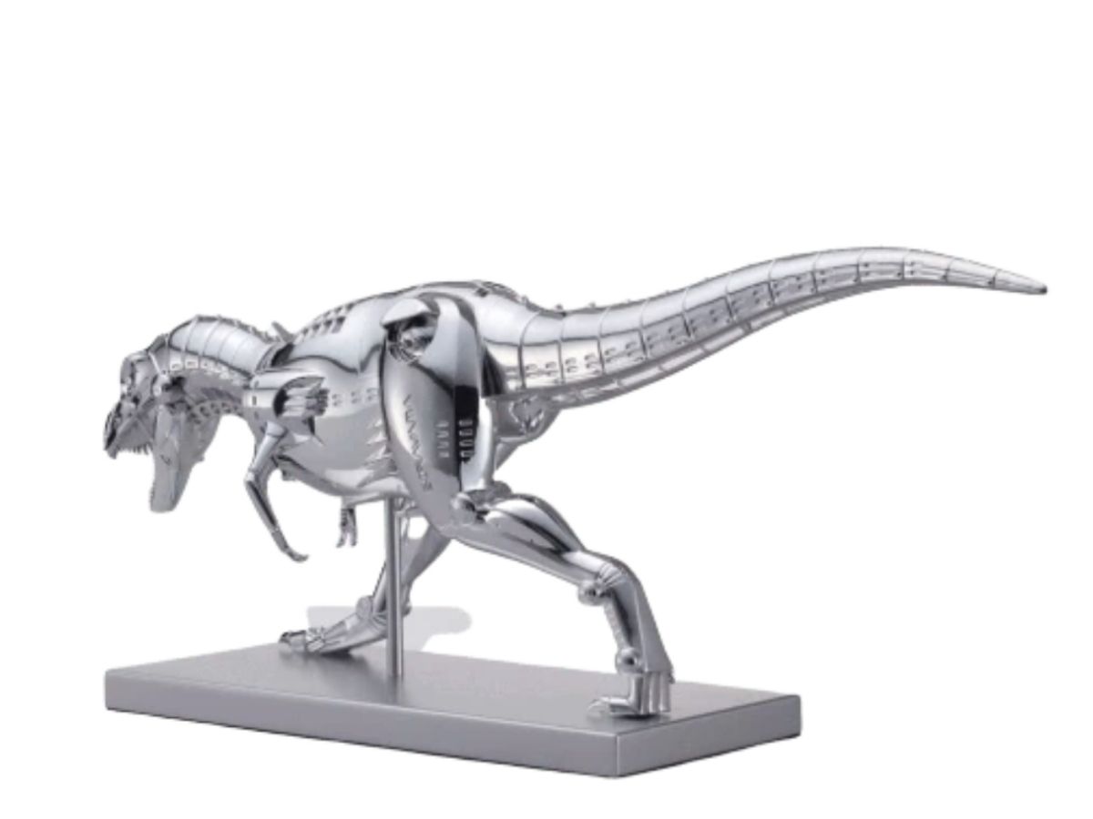 Hajime Sorayama T-Rex Cyborg Dinosaur Figure Silver