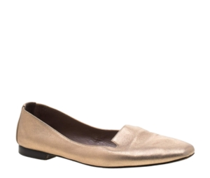 Hermes Ballet Flats In Liberty Leather Gold