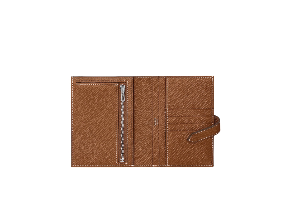 Hermes Epsom Bearn Compact Wallet Gold