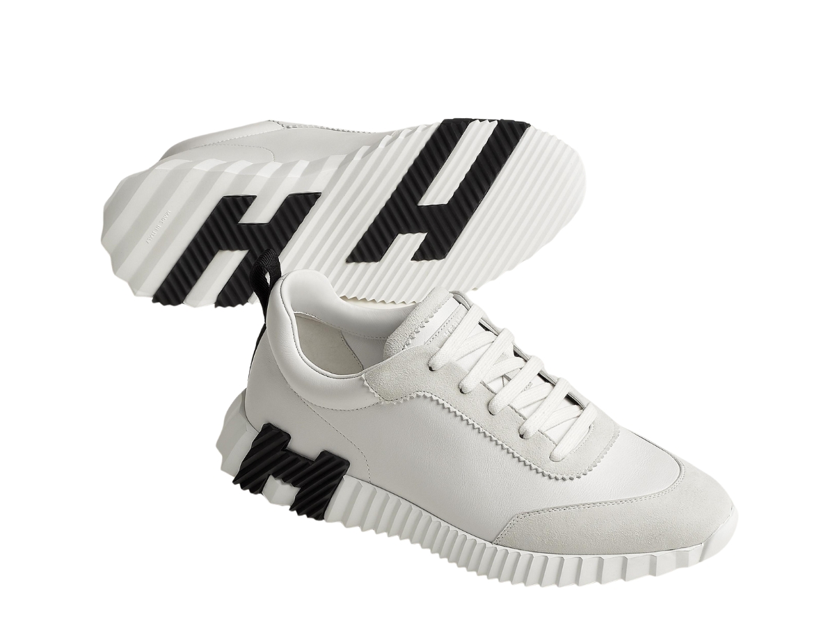 BOUNCING SNEAKER IN WINE RED CALFSKIN AND WHITE FABRIC
