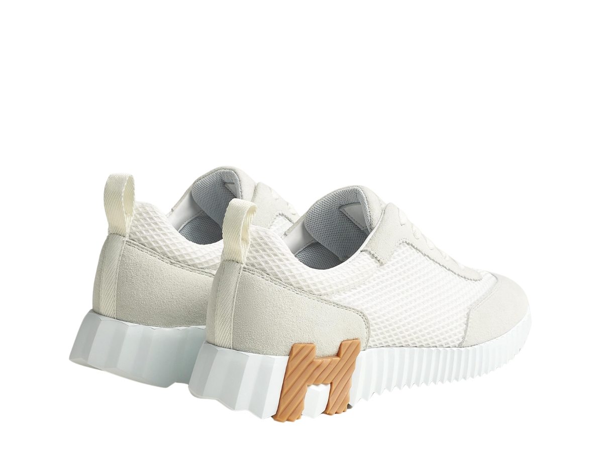 Bouncing Low-Top Sneakers in Gris Temperance Mesh and Suede