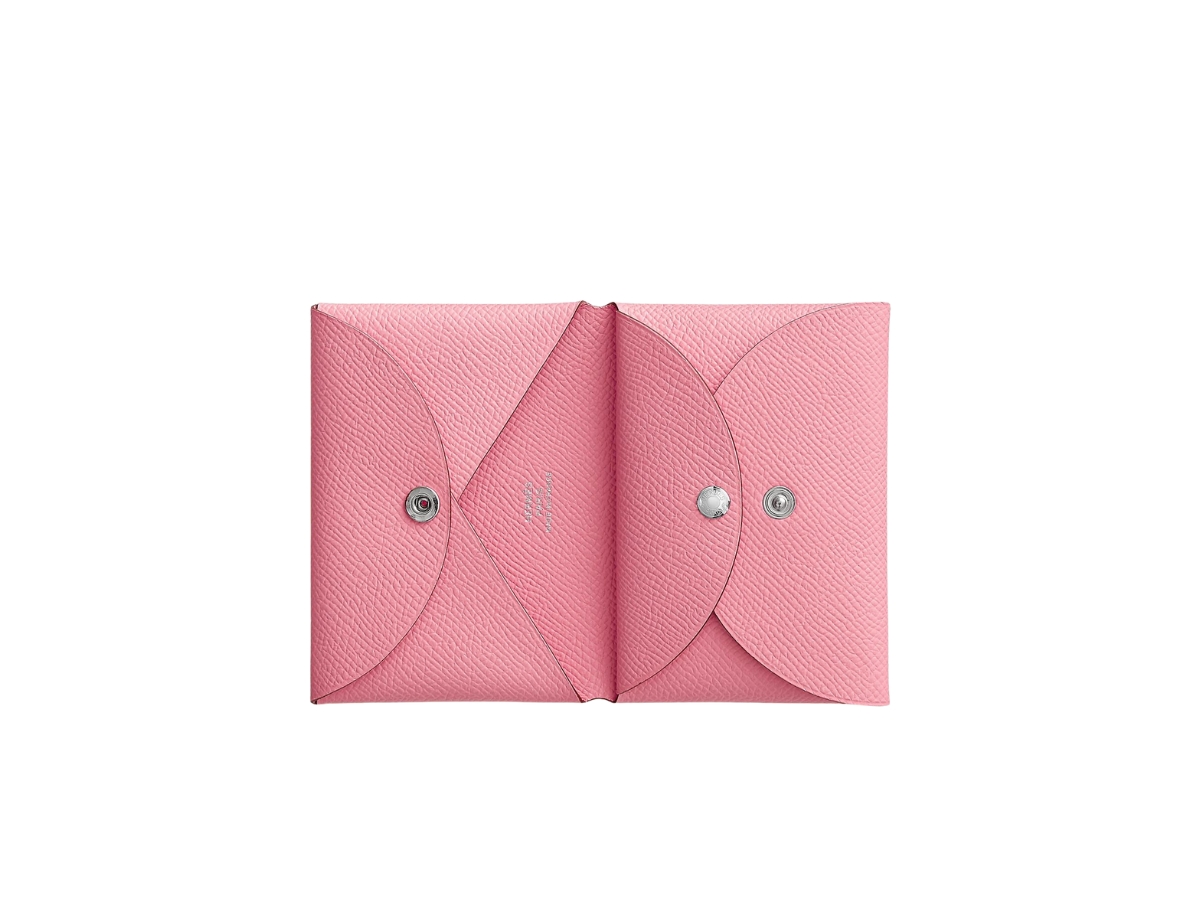 Hermes Calvi Duo Compact Card Holder In Epsom Calfskin With