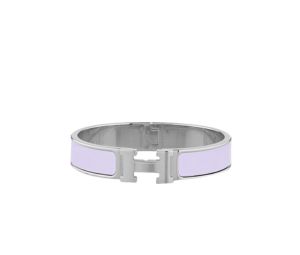 Buy Hermes Clic H Bracelet In Enamel With Palladium-Plated Hardware Parme at Sasom – Authentic and Ready to Ship