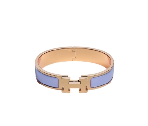Buy Hermes Clic H Bracelet In Enamel With Rose Gold-Plated Hardware Parme at Sasom – Authentic and Ready to Ship