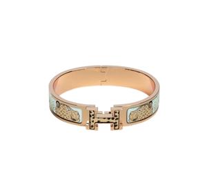 SASOM | accessories Hermes Clic H Bracelet In Les Leopards Printed Enamel  With Rose Gold-Plated Hardware Songs Pastel Check the latest price now!