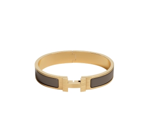 Buy Hermes Clic HH Bracelet In Matte Enamel With Brushed Gold-Plated Hardware Étain Mat at Sasom – Authentic and Ready to Ship