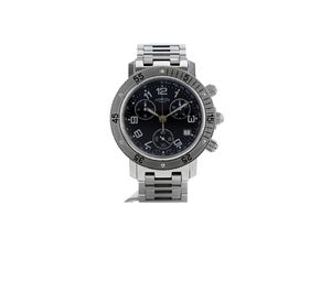 Buy Hermes Clipper Chrono Watch Stainless Steel Black Dial at Sasom – Authentic and Ready to Ship