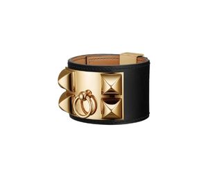 Buy Hermes Collier De Chien Bracelet Noir Gold-Plated at Sasom – Authentic and Ready to Ship