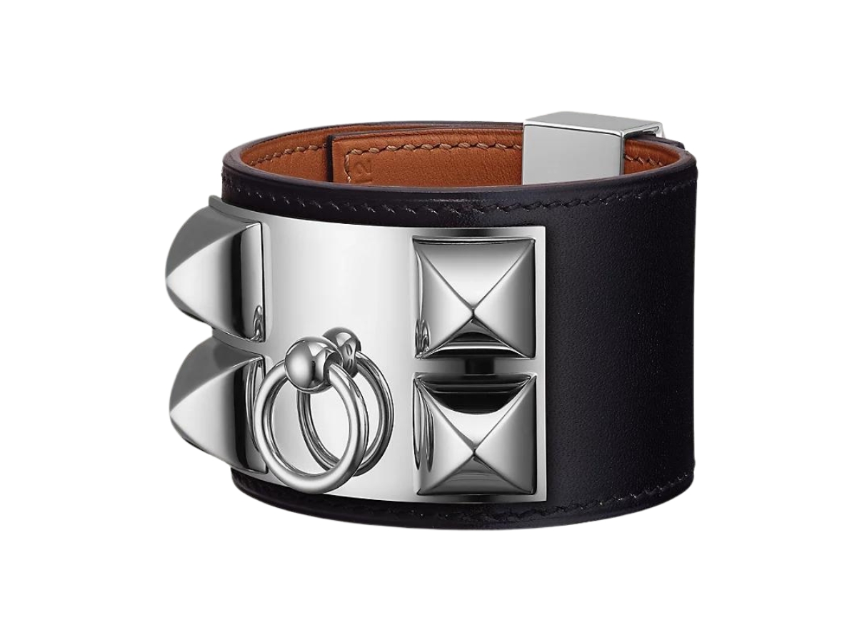 Hermes Collier De Chien Bracelet In Box Calfskin With An