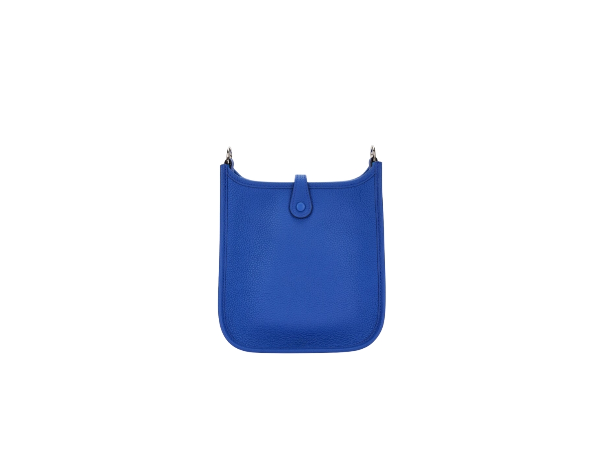 Hermes Evelyne 16 Amazone Bag In Maurice Calfskin With Palldaium Hardware Bleu Electrique