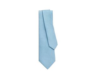 Hermes Tie Faconnee H In Hand-Sewn Silk Twill Bleu Ciel