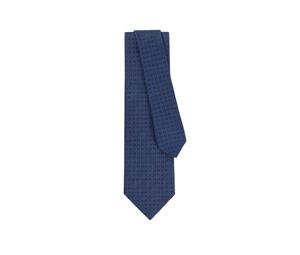 Hermes Tie Faconnee H In Hand-Sewn Silk Twill Indigo