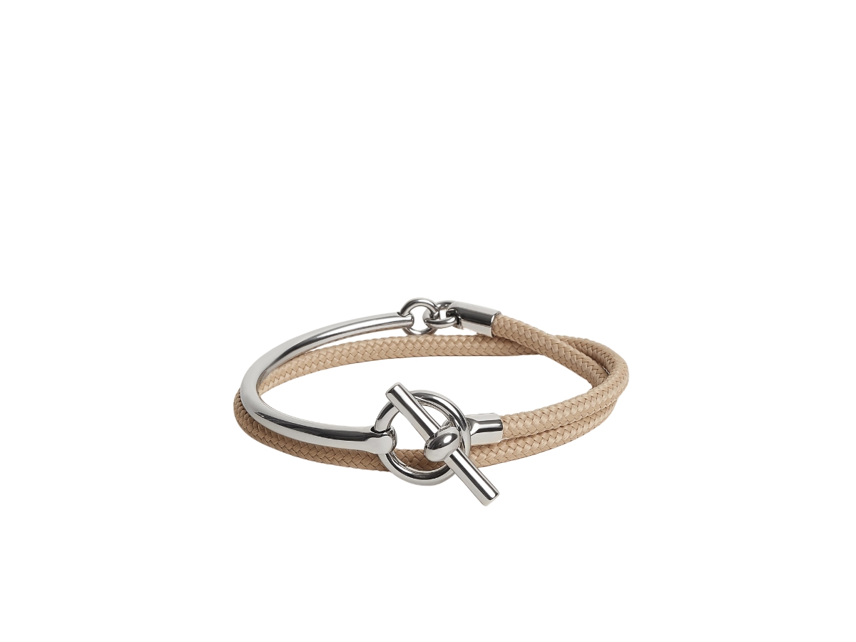 Hermes Glenan H Link Argo Bracelet In Rope And Metal With Stainless ...