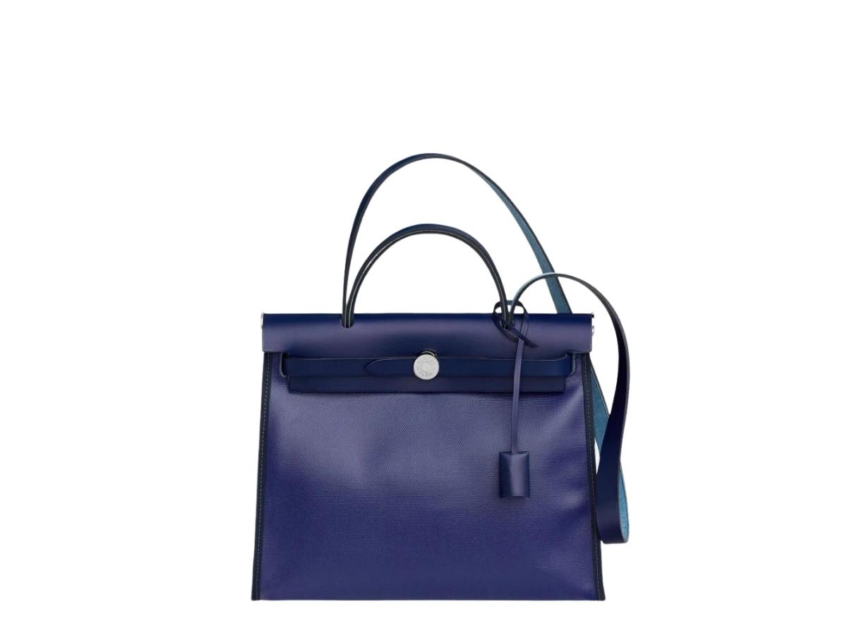 在庫1点【HERMES】Herbag Zip 31 Bag Sellier H Berlin Canvas Hermes Herbag Zip 31 Bag In Sellier H Berlin Canvas With