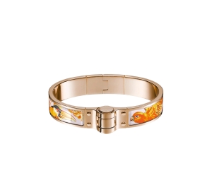 Buy Hermes Hinged Bracelet Equateur In Plain Enamel With Rose Gold Plated Hardware Tropique at Sasom – Authentic and Ready to Ship