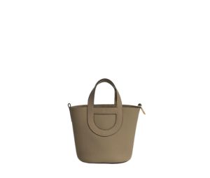 Hermes In-The-Loop 18 Bag In Taurillon Clemence And Swift Calfskin With Gold-Plated Chaine D'Ancre Closure Toupe