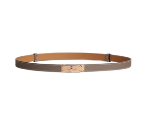 Buy Hermes Kelly 18 Belt In Epsom Calfskin With Rose Gold-Plated Kelly Buckle Étoupe at Sasom – Authentic and Ready to Ship